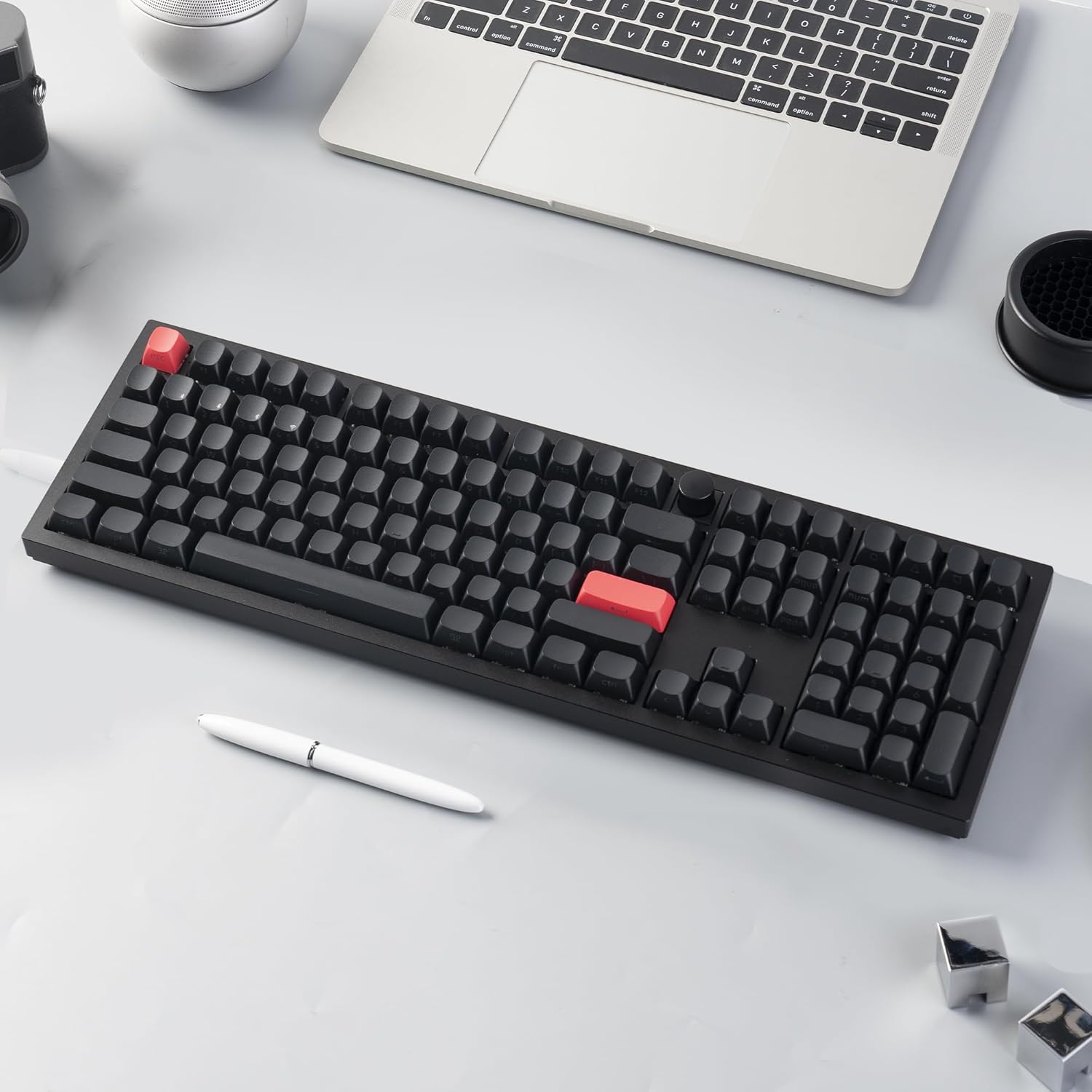 Keychron Q6 Max QMK/Launcher Wireless Bluetooth/2.4 GHz/USB-C Wired Custom Mechanical Keyboard, Full Size Programmable Knob RGB Backlit Hot-Swappable Gateron Red Switch for Mac Windows Linux - Black-7