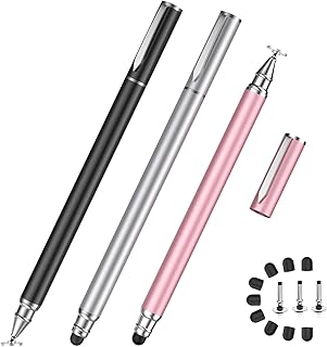 Digiroot Stylus Pens for Touch Screens, 2024 Upgraded 2 in 1 High Sensitivity Stylus Pen for iPad, Compatible with Apple/iPad/iPhone/iPad Pro/Tablets/Samsung/PC/Android Tablets/Smartphone(3 Pack)