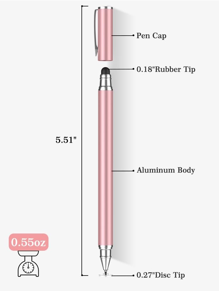 Digiroot Stylus Pens for Touch Screens, 2024 Upgraded 2 in 1 High Sensitivity Stylus Pen for iPad, Compatible with Apple/iPad/iPhone/iPad Pro/Tablets/Samsung/PC/Android Tablets/Smartphone(3 Pack)-2