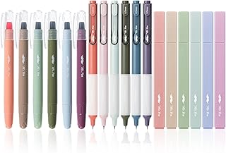 Mr. Pen- Aesthetic Highlighters and Gel Pens, 18 Pack, Gel Highlighters for Bibles, Vintage Color Highlighters, Black Gel Pens, Highlighter Pens, Vintage Color Bible Highlighter No Bleed