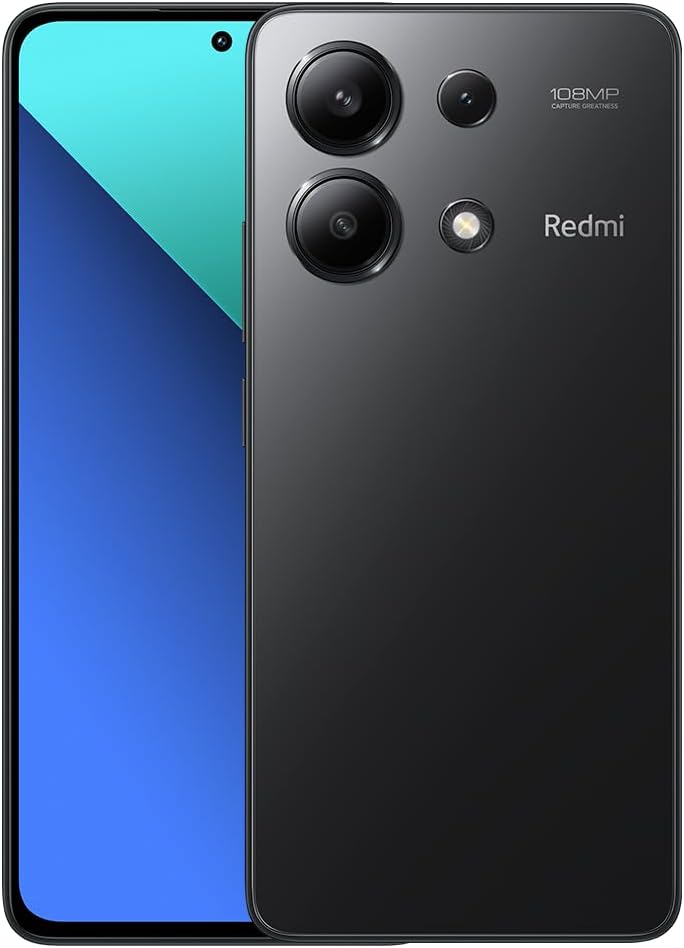 Xiaomi Redmi Note 13 4G LTE (128GB + 6GB) 6.67" 108MP (for Tmobile Mint Tello & Global) Global Bands Unlocked (Midnight Black Global Version)-0