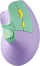 seenda Ergonomic Mouse Rechargeable, Vertical Wireless Mouse with Volume knob, Quiet clicks, 3 Device Connection (Bluetooth or USB), Optical Mice for Windows, PC/Mac- Purple