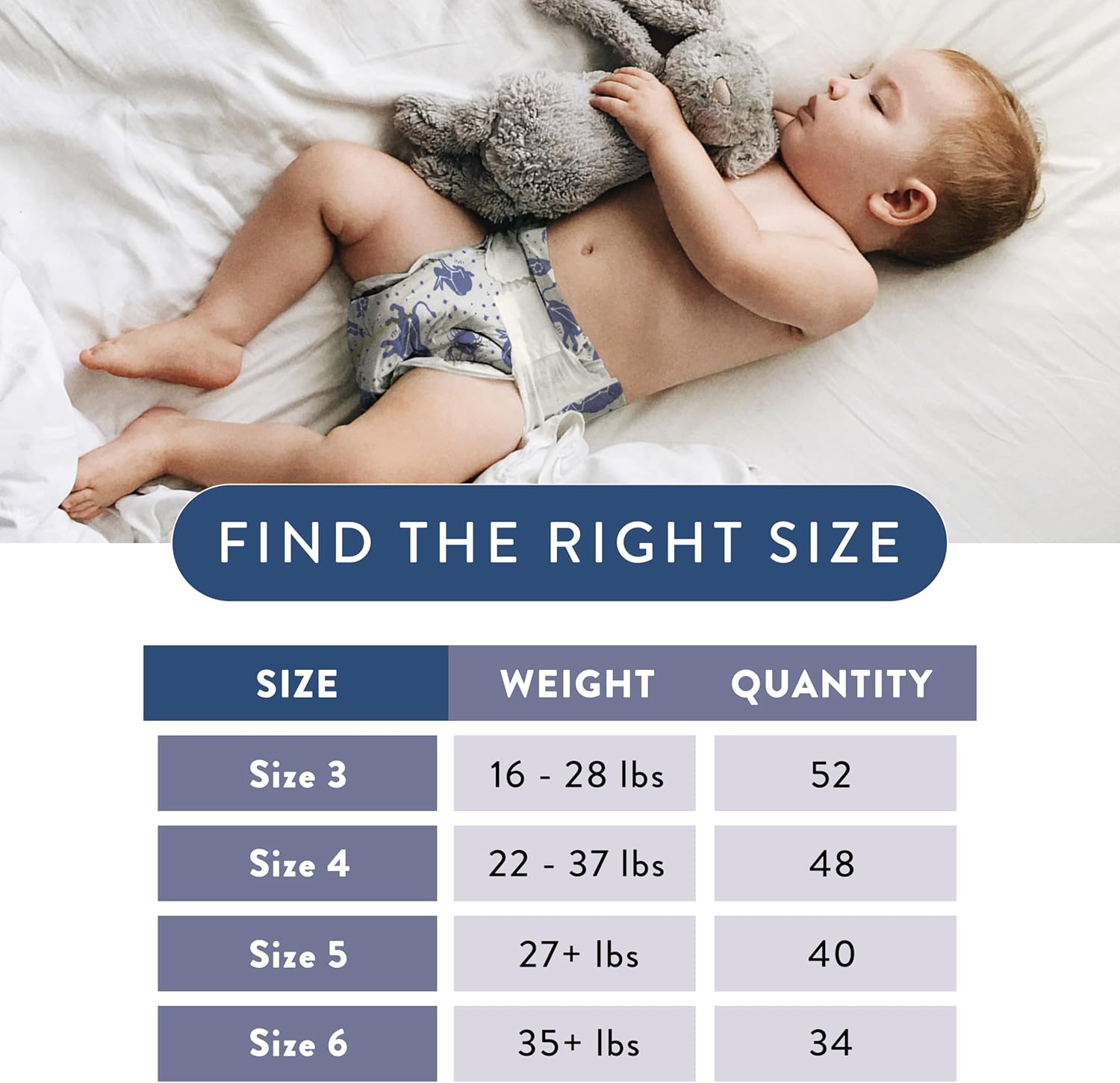 The Honest Company Clean Conscious Overnight Diapers | Plant-Based, Sustainable | Cozy Cloud + Star Signs | Club Box, Size 6 (35+ lbs), 34 Count-3