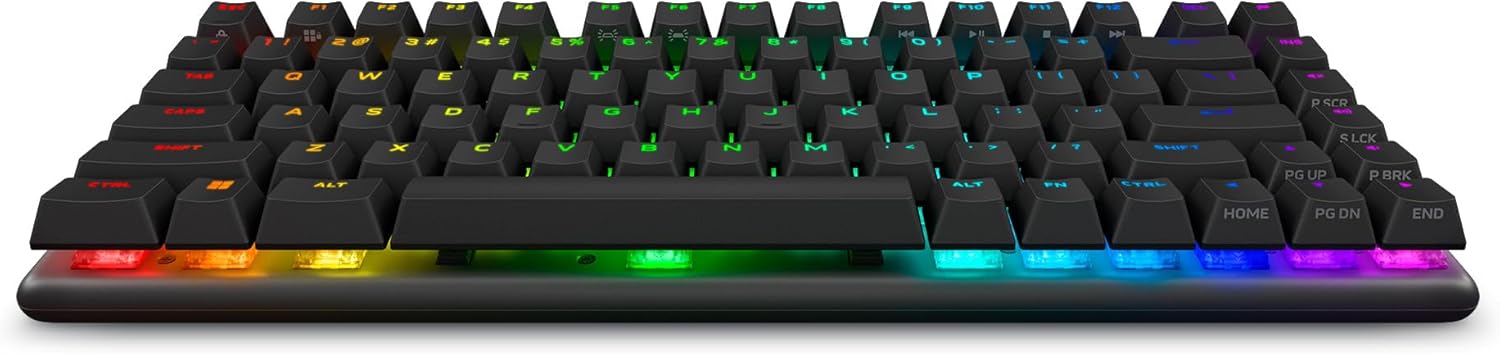 Alienware Pro Wireless Gaming Keyboard - Bluetooth 5.1/2.4 GHz Radio Frequency Connectivity, Linear Mechanical, Hot-swappable switches, Tri mode connectivity, Adjustable Height - Dark Side of the Moon-9