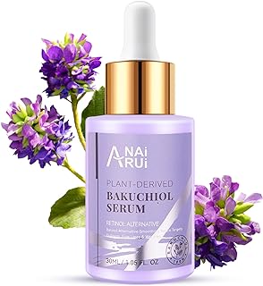 ANAI RUI Bakuchiol Face Serum for Face, Bakuchiol Retinol Alternative Serum,Smoothing Face Serum with Hyaluronic Acid & Peptide Sensitive Skin Serum, Anti Aging & Wrinkle Serum, 1Fl.Oz