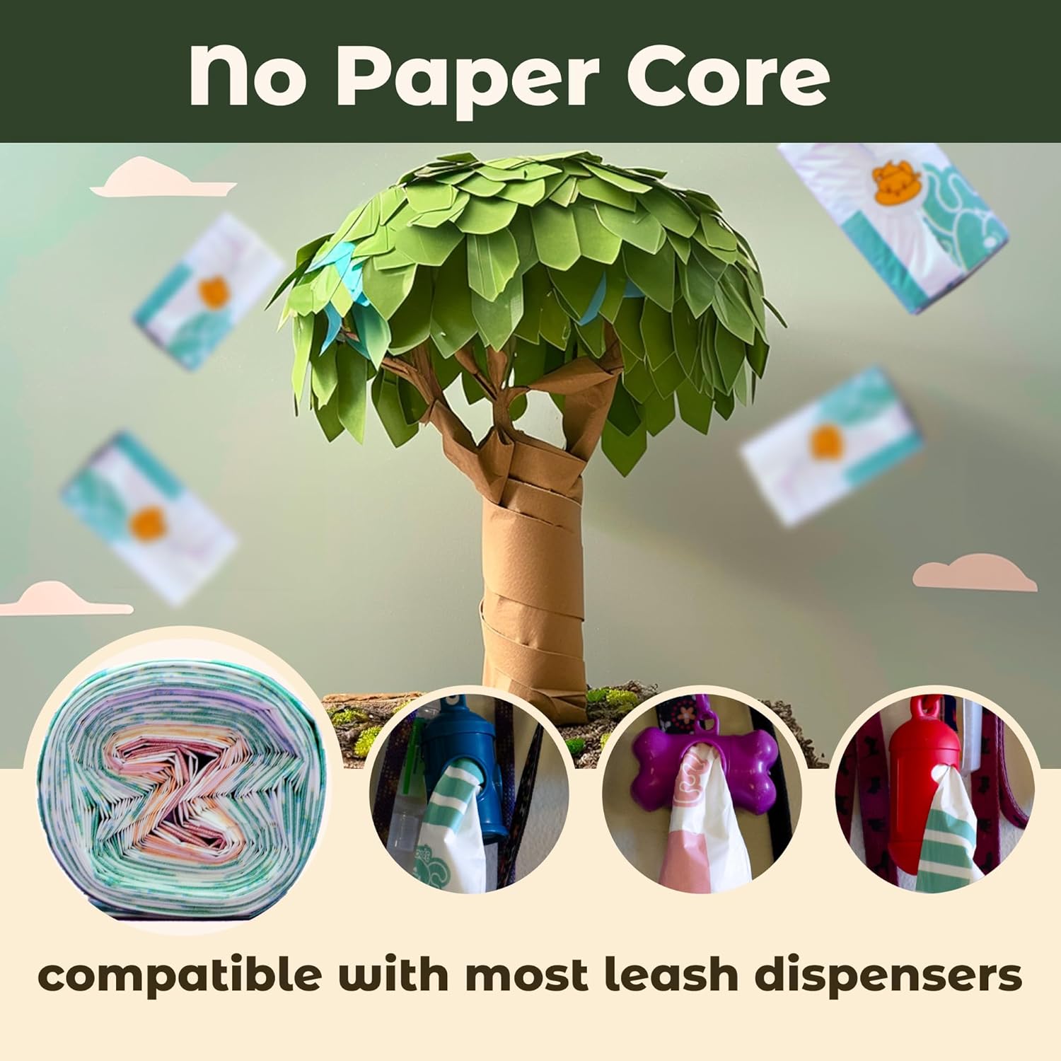 Color-Coded Dog Poop Bags - Made From Certified Compostable Plant-Based Materials - Eco-Friendly, Strong and Extra Thick - 90 bags (6 rolls)-7