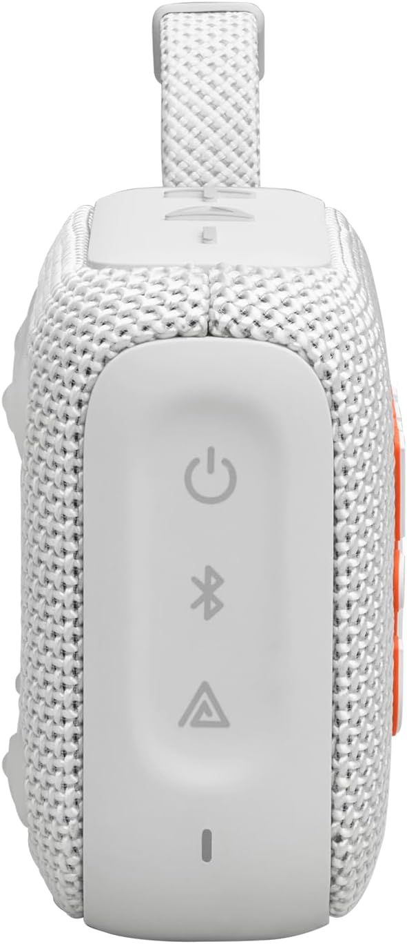 JBL Go 4 - Ultra-Portable, Waterproof and Dustproof Bluetooth Speaker, Big Pro Sound with Punchy bass, 7-Hour Built-in Battery, Made in Part with Recycled Materials (White)-2