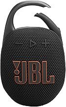 JBL Clip 5 - Ultra-Portable, Waterproof & Dustproof Bluetooth Speaker, Big Pro Sound with Punchy bass, Integrated Carabiner, Up to 12 Hours of Play, Made in Part with Recycled Materials (Black)