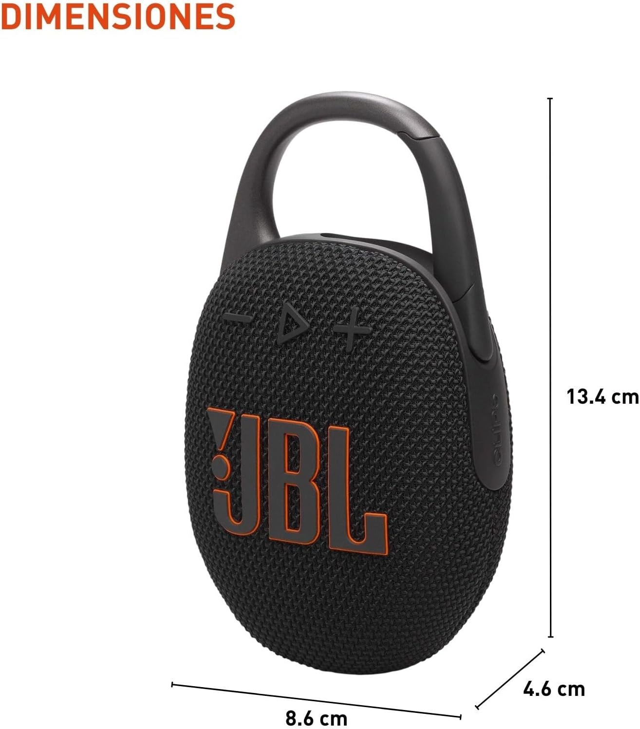 JBL Clip 5 - Ultra-Portable, Waterproof & Dustproof Bluetooth Speaker, Big Pro Sound with Punchy bass, Integrated Carabiner, Up to 12 Hours of Play, Made in Part with Recycled Materials (Black)-2