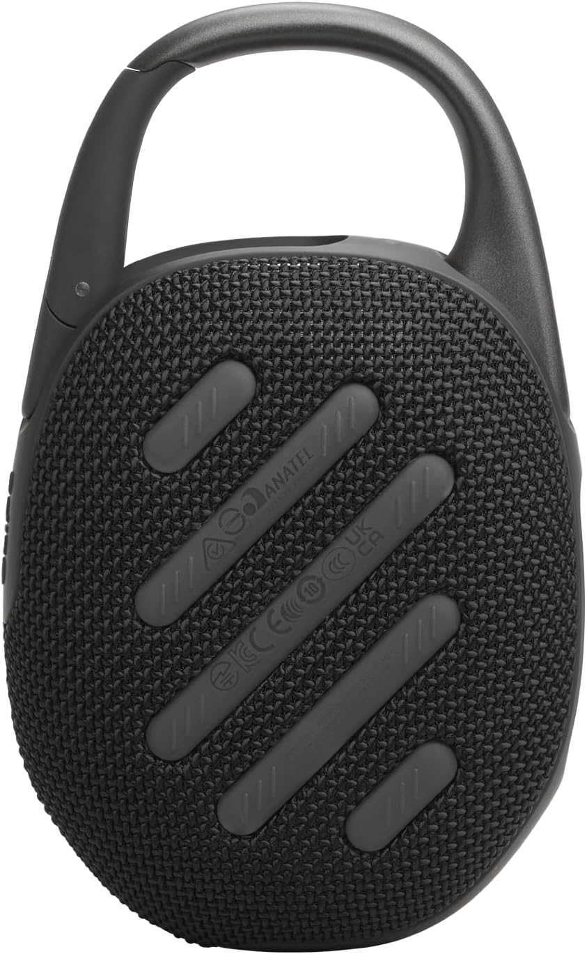 JBL Clip 5 - Ultra-Portable, Waterproof & Dustproof Bluetooth Speaker, Big Pro Sound with Punchy bass, Integrated Carabiner, Up to 12 Hours of Play, Made in Part with Recycled Materials (Black)-3