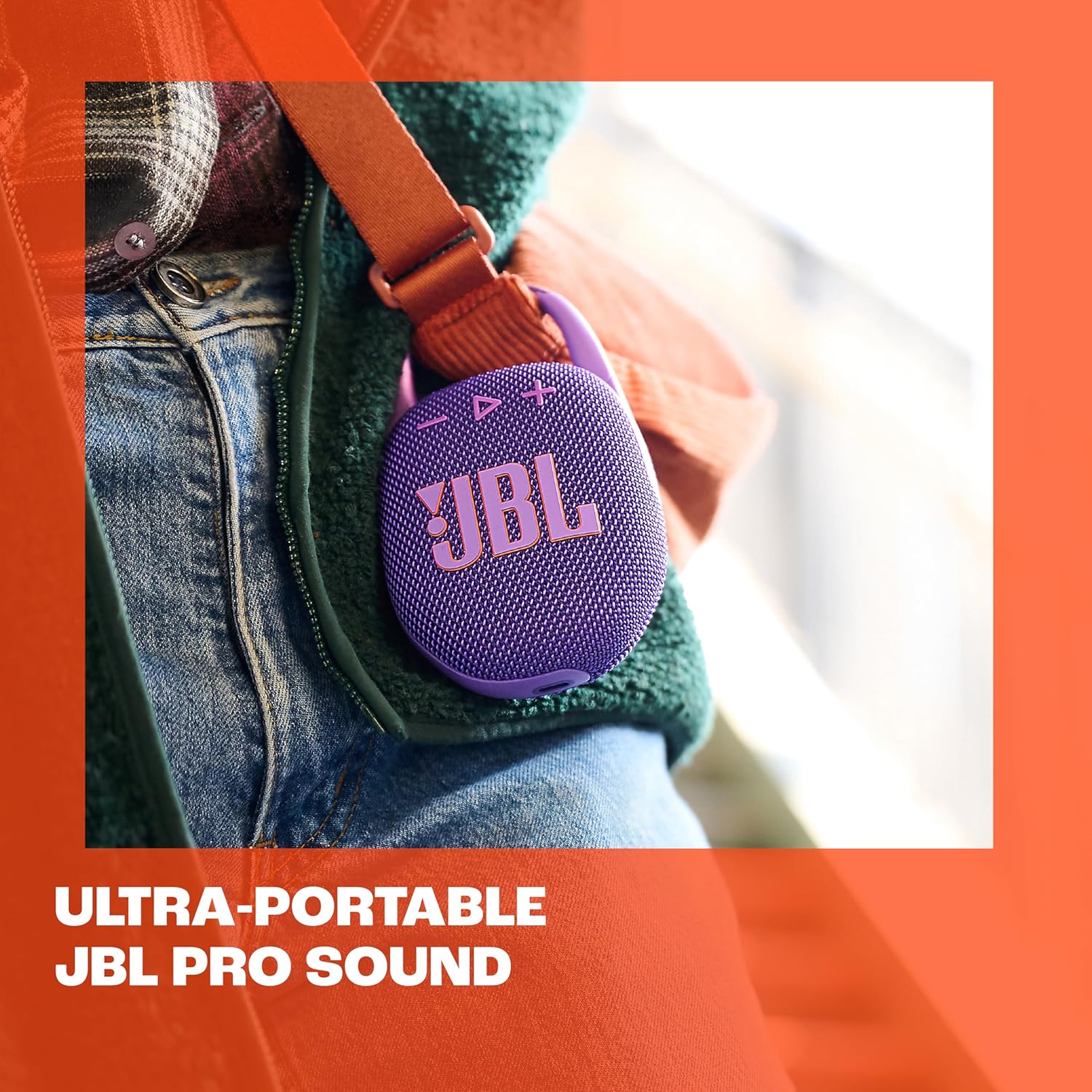 JBL Clip 5 - Ultra-Portable, Waterproof & Dustproof Bluetooth Speaker, Big Pro Sound with Punchy bass, Integrated Carabiner, Up to 12 Hours of Play, Made in Part with Recycled Materials (Black)-5