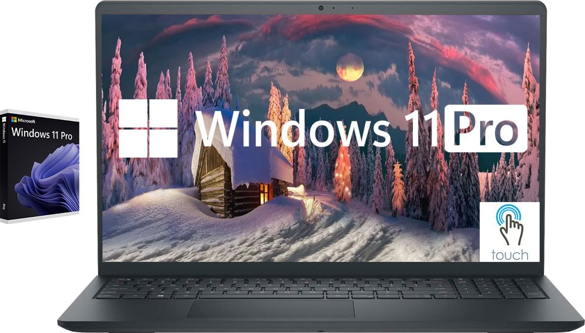 Dell Inspiron Touchscreen Laptop, 15.6" Business & Student Laptop Computer, Windows 11 Pro Laptop 32GB RAM 1TB SSD, Intel i5-1155G7 Processor, Full HD IPS Display, Numeric Keypad, HDMI, Carbon Black-0