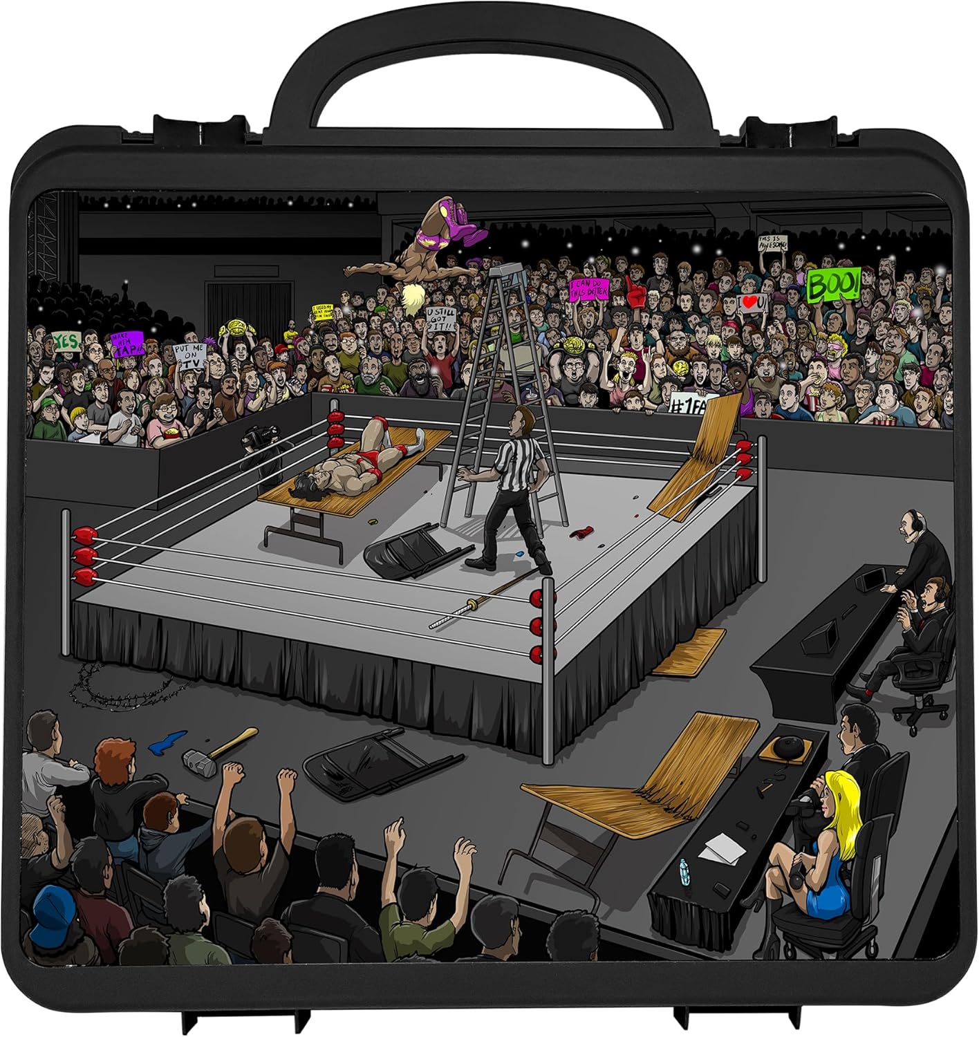 Deluxe Carrying Case With Accessories for Wrestling Action Figures-6