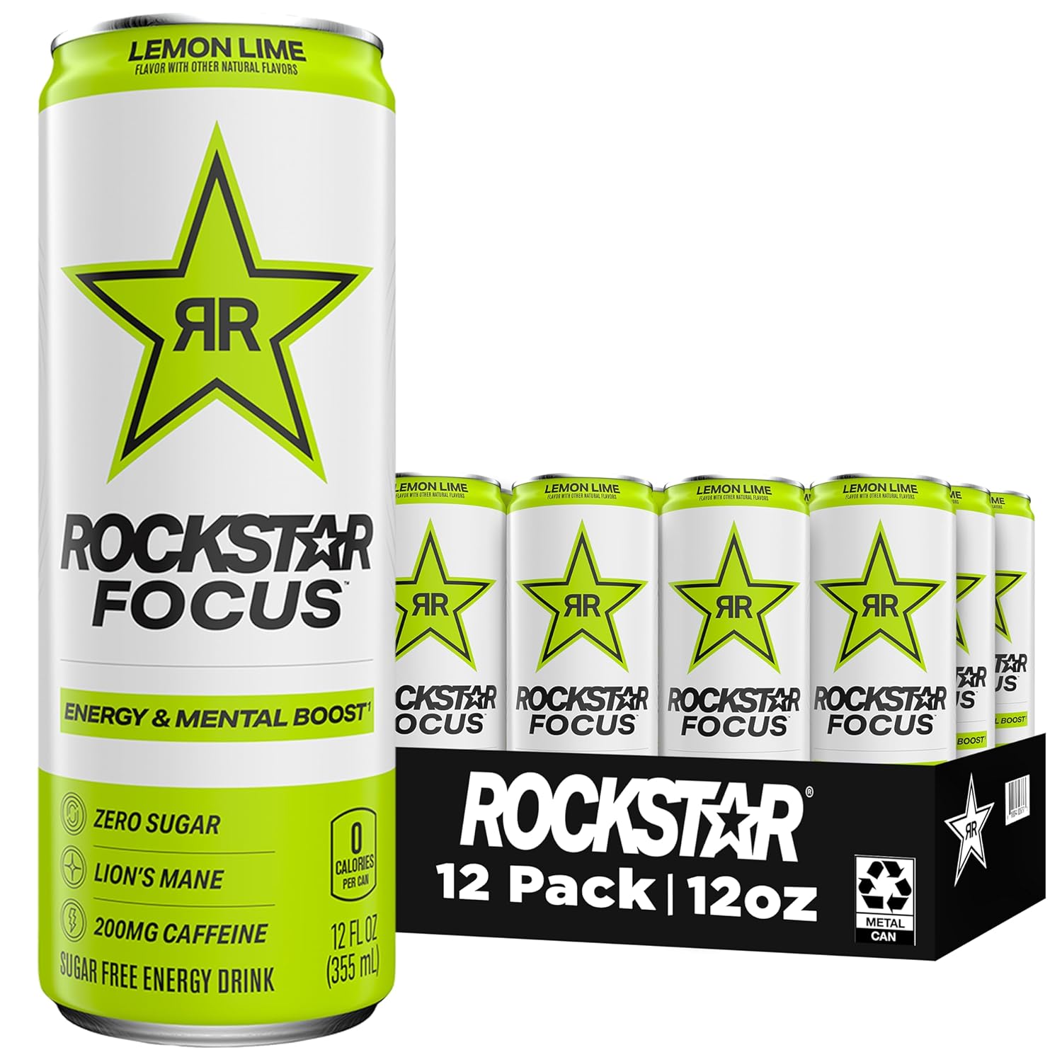 Rockstar Focus, Lemon Lime, 12 Fl Oz Cans (Pack of 12)-0