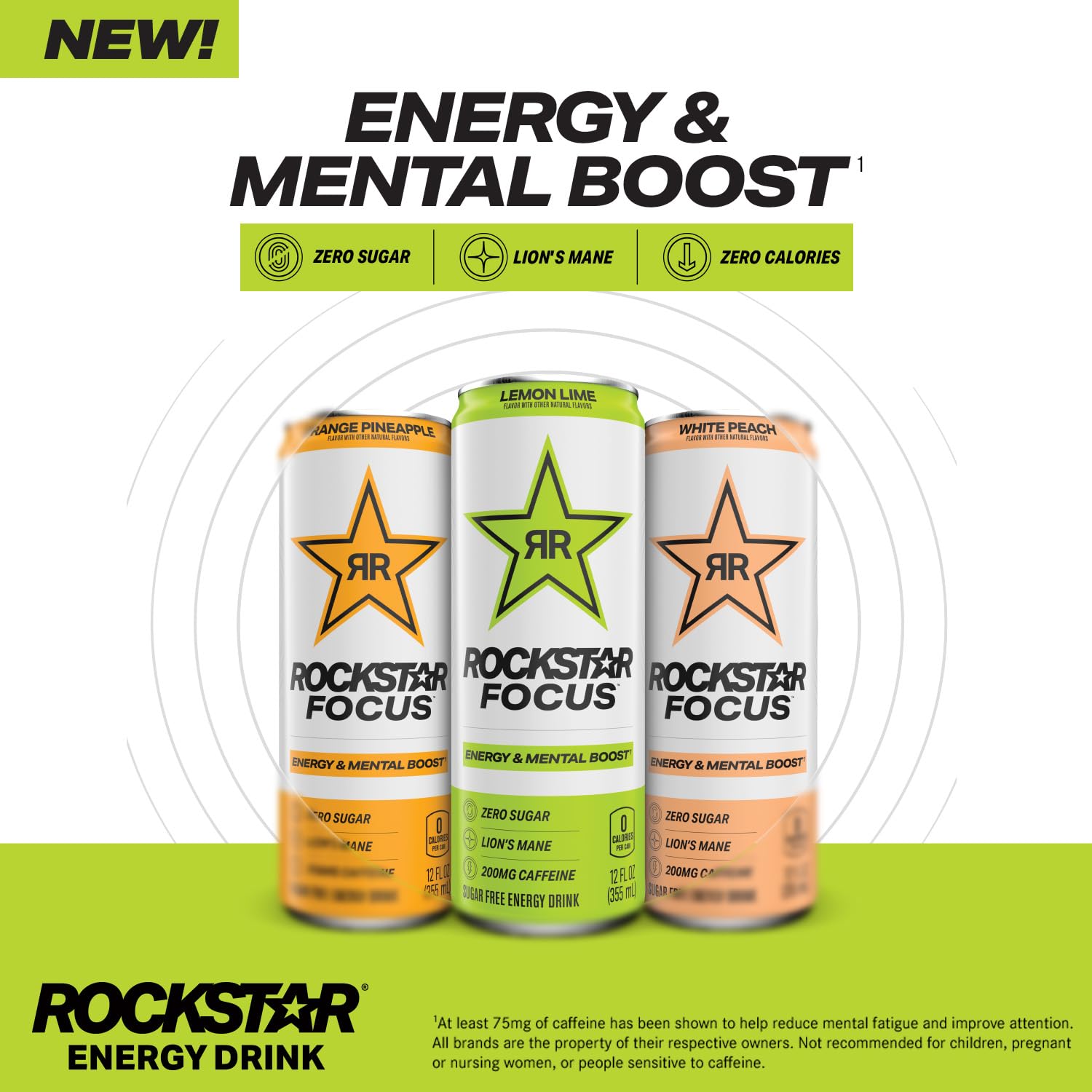 Rockstar Focus, Lemon Lime, 12 Fl Oz Cans (Pack of 12)-2