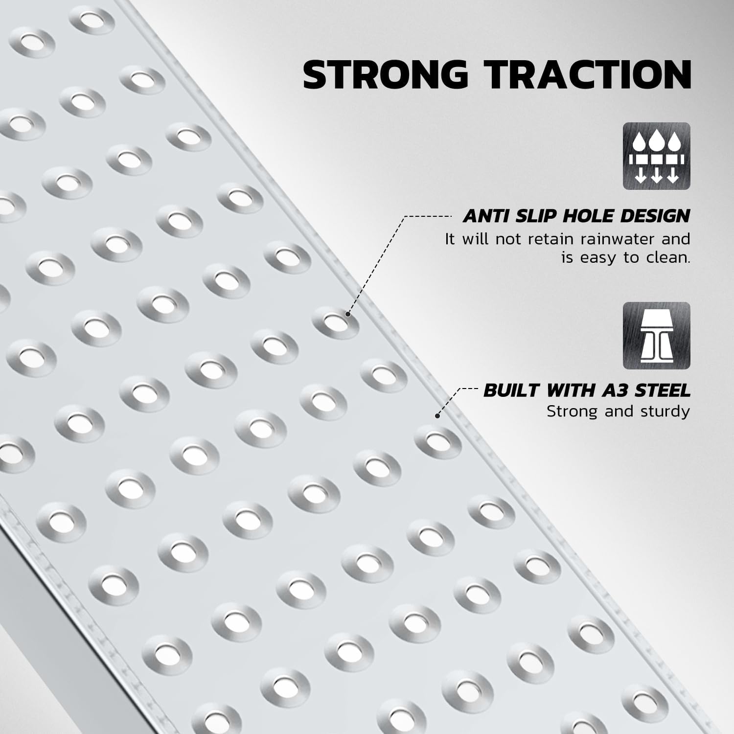 DNA MOTORING A3 Steel Versatile Loading Ramp for Hand Truck, Bicycle, Motorcycle, ATV & More, 880 pounds Each Pair Capacity, TOOLS-00466-2