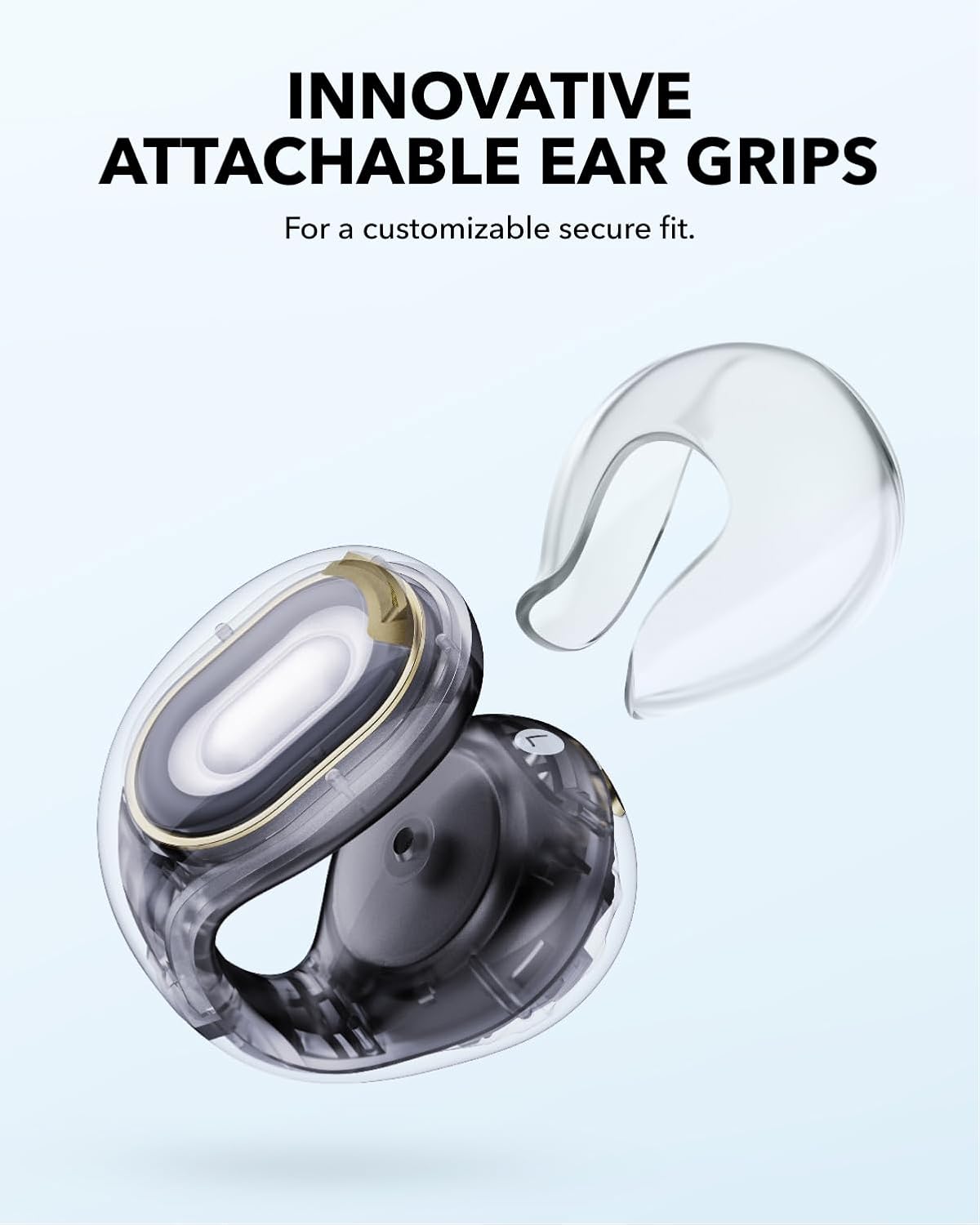 Soundcore C30i by Anker, Open-Ear Earbuds, Clip-On Headphones, Lightweight Comfort, Stable Fit, Firm-Shell Design, Attachable Ear Grips, Big Drivers for Clear Audio, 30H Play, IPX4 Water-Resistant-2