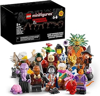 LEGO Minifigures Dungeons & Dragons 6 Pack, Collectible Toy Figures Including Tiefling Sorcerer and Gith Warlock, Party Favors for Kids or Adult Fans, Halloween Toy Gift Idea, 66765