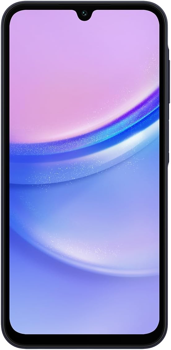 Samsung Galaxy A15 (SM-155M/DSN), 128GB 6GB RAM, Dual SIM, Factory Unlocked GSM, International Version (Ring Grip Case Bundle) (Blue Black)-0