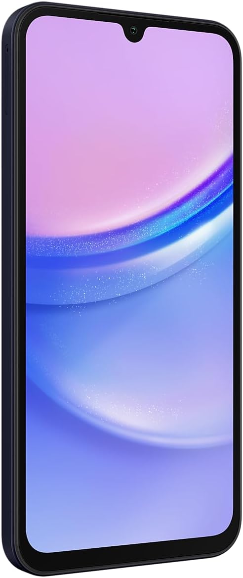 Samsung Galaxy A15 (SM-155M/DSN), 128GB 6GB RAM, Dual SIM, Factory Unlocked GSM, International Version (Ring Grip Case Bundle) (Blue Black)-1