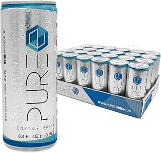 PURE Energy Drink - The Crystal Clear Energy Drink (8.4 Fl OZ - 24 Pack)