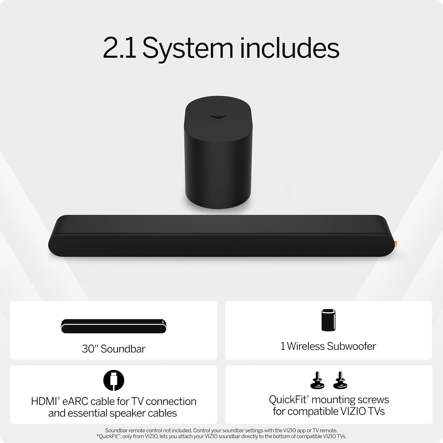 VIZIO 2.1 Soundbar, Wireless Subwoofer w/Dolby Atmos, DTS:X, Bluetooth Speaker – SV210M-0808 (New, 2024 Model)-2