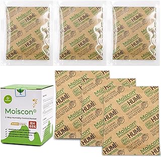 Wisesorb 15 Pack 8 Gram 65% Two-Way Humidity Control Packs for Storing Up to 5 Items, Size 8 for Small Plastic Travel Case Wood Container, Humidity Pack Moisture Control Packets Individually Wrapped