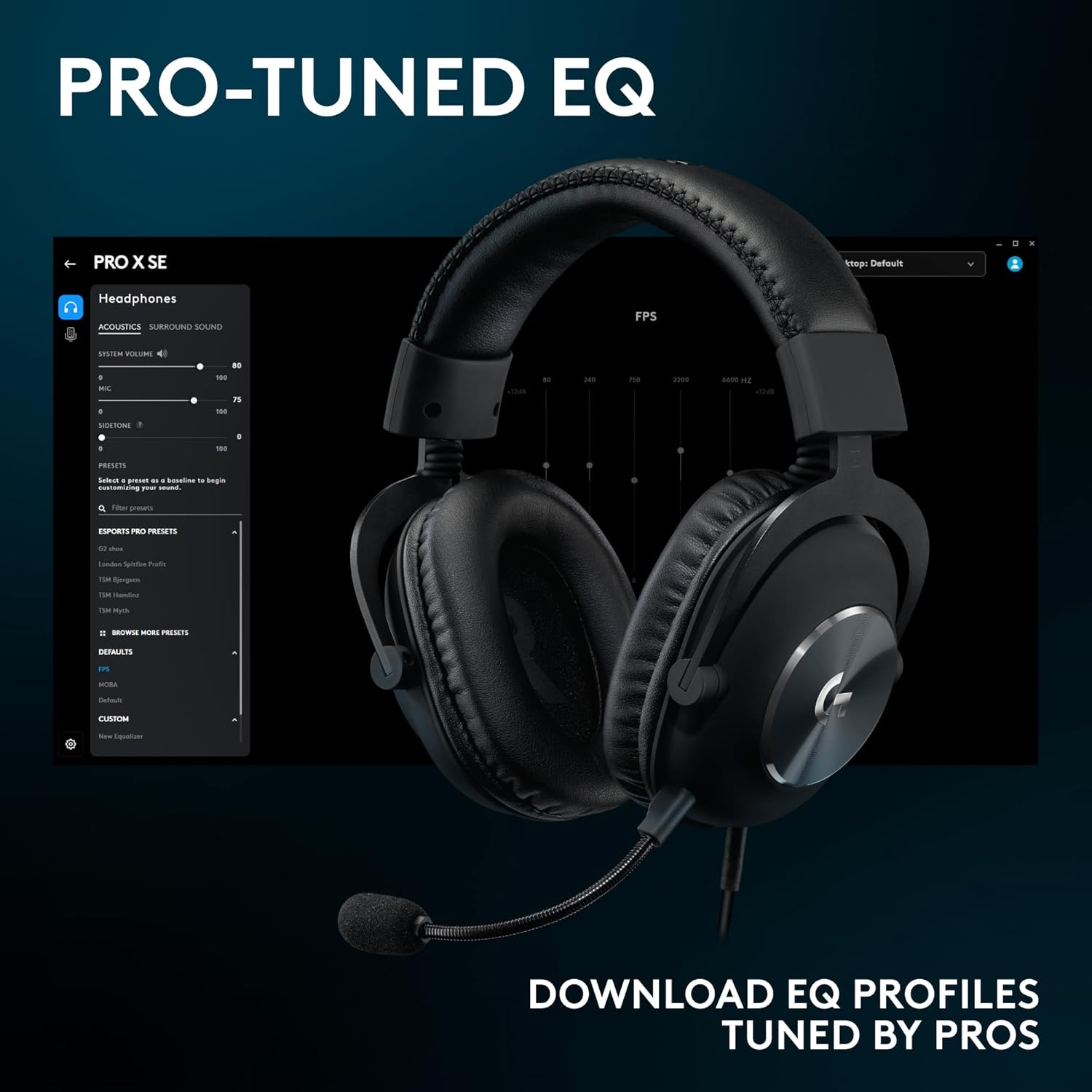 Logitech G Pro X SE Wired Gaming Headset: Blue VO!CE Detachable Boom Mic, DTS 7.1, 50 mm Drivers, USB/3.5mm Aux, USB DAC Included, for PC, Xbox, PS5, PS4 - Black - G Pro X SE Wired Gaming Headset-6