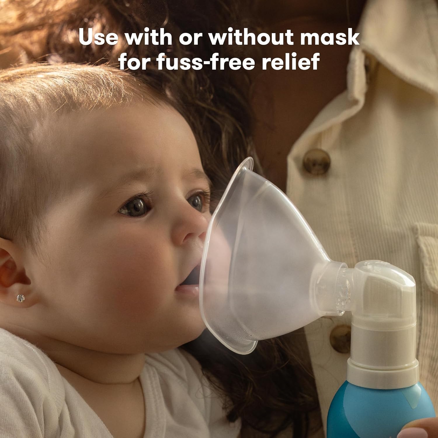 Frida Baby NoseFrida Saline Mist Nasal Inhaler, Nasal Decongestant Spray for Congestion Relief & Allergy Relief for Babies + Kids, Nasal Saline Spray, Soothes Stuffy Nose & Sore Throat, Includes Mask-3