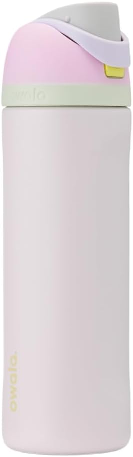 Owala Flip Insulated Stainless Steel Water Bottle with Straw for Sports and Travel, BPA-Free, 24-Ounce, Candy Coated-0