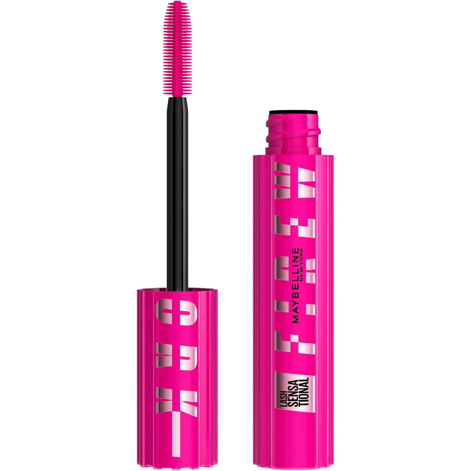 Maybelline Lash Sensational Firework Washable Mascara, Lengthening & Volumizing Mascara for up to 24HR wear, Very Black, 1 Count-0