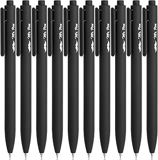 Mr. Pen- Retractable Gel Pens, 10 Pack, Black Ink Gel Pens, Black Barrels, Fast Dry, Gel Pens Fine Point 0.5 mm, Retractable Pens, Cute Pens, Gel Ink Pens, Aesthetic Pens for Journaling Fine Tip Pens