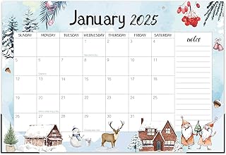 Guasslee Desk Calendar 2025, School Year Large Calendar 2025, 18-Month Desk/Wall Calendar, 2025 Jan - 2026 Jun, 17" X 11.5" Monthly Planner With Corner Protectors, Thick Paper For Home Office