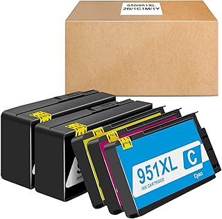 950XL and 951XL Ink Cartridges Combo Pack Replacement Work for HP OfficeJet Pro 8100 8110 8600 Printer