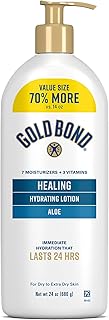 Gold Bond Healing Hydrating Lotion with Aloe Moisturizes, Heals & Smooths Dry Skin, Delivers Immediate 24-Hour Hydration, Value Size, 24 oz.