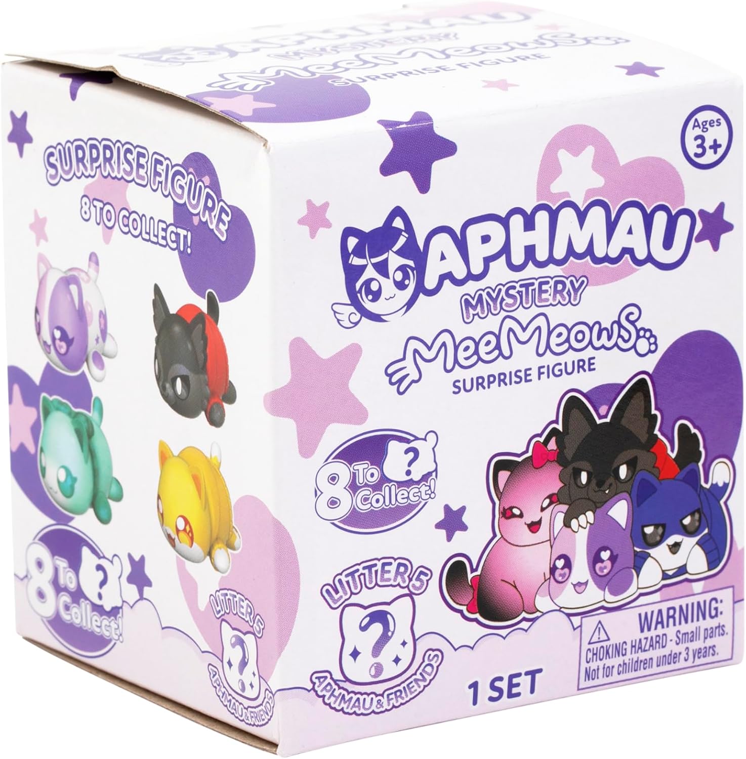 Aphmau MeeMeow Mystery Figures – Series 5; YouTube Gaming Channel, Blind Box, 6 Pack Bundle, 8 to Collect, Official Merch-1