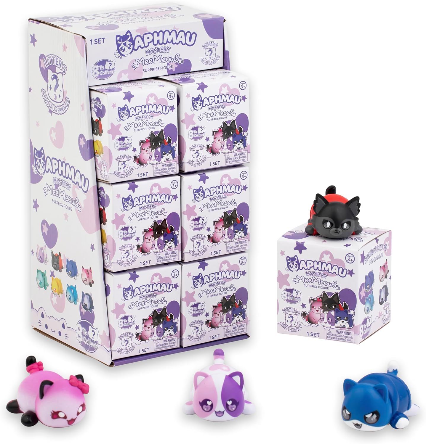 Aphmau MeeMeow Mystery Figures – Series 5; YouTube Gaming Channel, Blind Box, 6 Pack Bundle, 8 to Collect, Official Merch-5