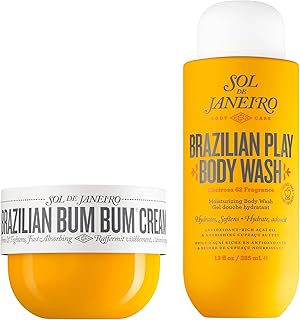 SOL DE JANEIRO Brazilian Bum Bum Cream and Brazilian Play Moisturizing Shower Cream Gel Body Wash Full Size Bundle