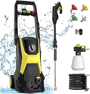 Electric Pressure Washer - 4200PSI Electric Power Washer with 20FT Hose, 35FT Power Cord, 4 Nozzles, High Pressure Washer for Cars, Fences, Patios, Driveways