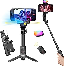 Gimbal Stabilizer for Smartphone, 2-Axis Phone Gimbal w/360° Rotation for iPhone/Andriod Sefie Stick Tripod w/Auto Face Tracking and Wireless Remote for TIK Tok YouTube Vlogging-M1 Pro Black