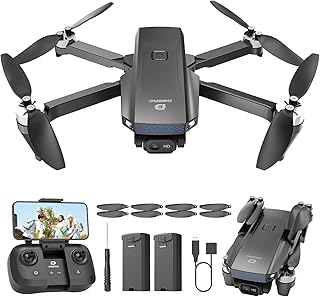 DEERC Drone with Camera 1080P, D20S FPV Mini Drones for Kids Adults Beginner; Foldable RC Quadcopter with Brushless Motor, 2 Batteries, Altitude Hold, Optical Flow, 3D Flips, Toy Gifts for Boys Girls