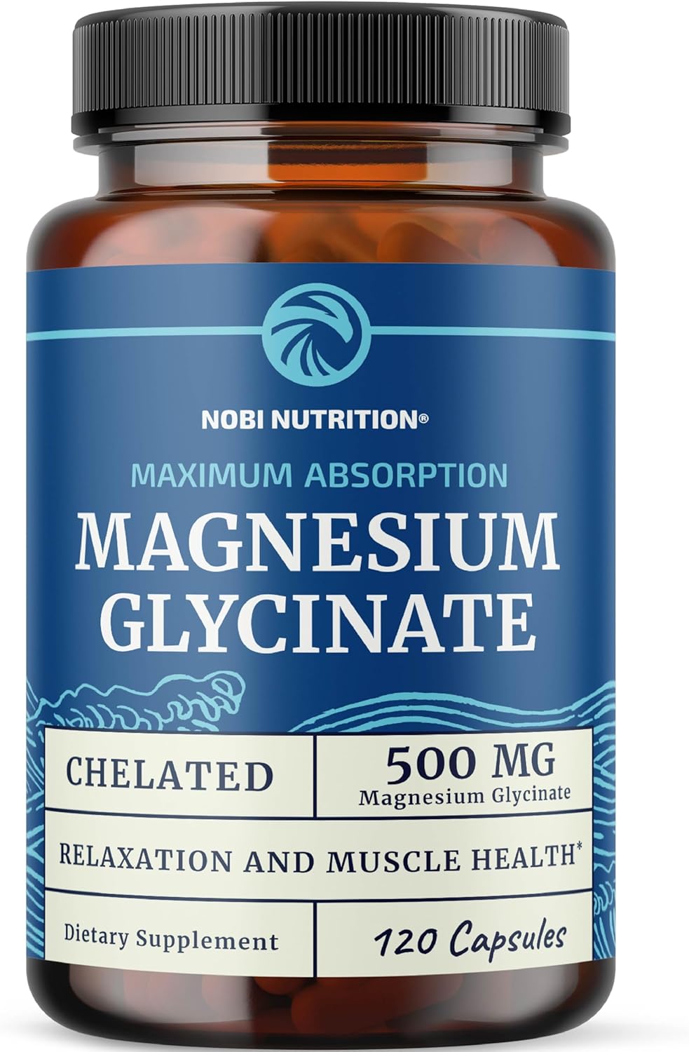 Magnesium Glycinate 500mg | Chelated for Muscle Relaxation, Bones, Heart, Nerve, Sleep & Calm Support for Women & Men | High Absorption Magnesium Chelate Supplement & Bisglycinate Complex | 120ct-0