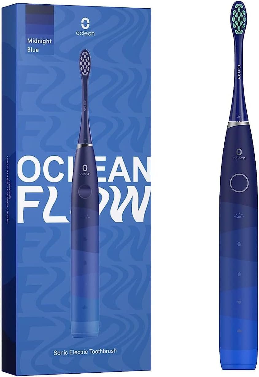 Oclean Electric Toothbrush for Adults, Sonic Toothbrush Soft Gum Care, Whitening, 180 Days Battery Life, IPX7 Waterproof, 76000 VPM Motor, USB C Rechargeable, Blue-0