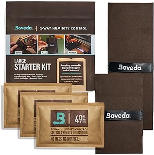 Boveda Music Large Starter Kit - (3) 49% RH Standard Boveda - Ideal Two-Way Humidty Control for MOST CLIMATES - For Guitars & Other Large Wooden Instruments