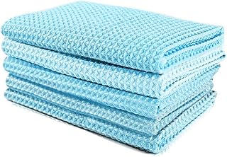 Tanmalan Cleaning Cloth,5 Pack Cleaning Rag,Cleaning Towels 10" X 10"(Blue 5 Pack)