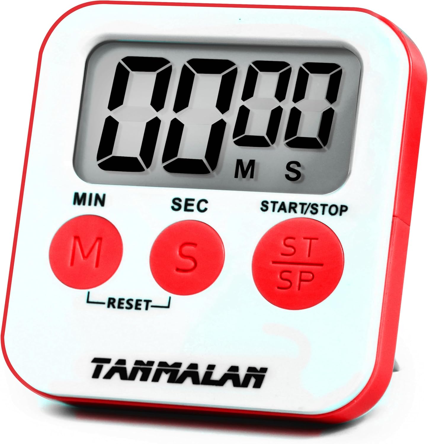 Tanmalan Kitchen Timer for Cooking Loud Alarm, Large Display, Auto Memory Loud Alarm, Large Display,Big Button，for Kids for Teacher Classroom Must Haves,Count Down-up,Easy to use (6.0-red)-0