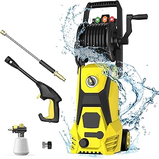 Electric Pressure Washer - 4500PSI 3.2GPM 20FT Hose 35FT Power Cord 4 Different Tips Power Washer Powerd for Patios