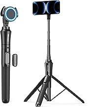 UBeesize 72'' Magnetic Tripod for iPhone with Remote, Extendable Cell Phone Tripod Stand, Compatible with MagSafe, Selfie Stick Tripod for iPhone 15 14 13 12 11 Series and Android Phones