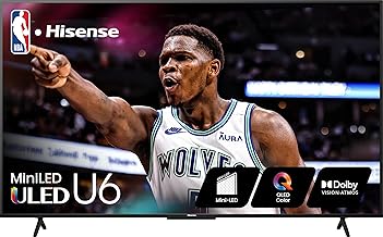 Hisense U6 Series 55U6N 55 Inches ULED 4K UHD Smart TV | Mini-LED | QLED | HDR 10+, Full Array Local Dimming | Motion Rate 240