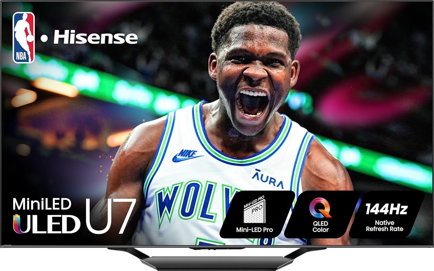 Hisense U7 Series 55U7N 55 Inch Mini-LED ULED 4K UHD TV | Google | QLED | 144Hz-0